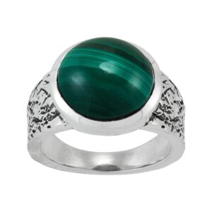 Silpada 'Shimmering Hope' Sterling Silver Malachite Ring, Size 8, Size 8