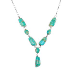 silpada 'your blue lagoon' sterling silver turquoise necklace, 18" + 2"