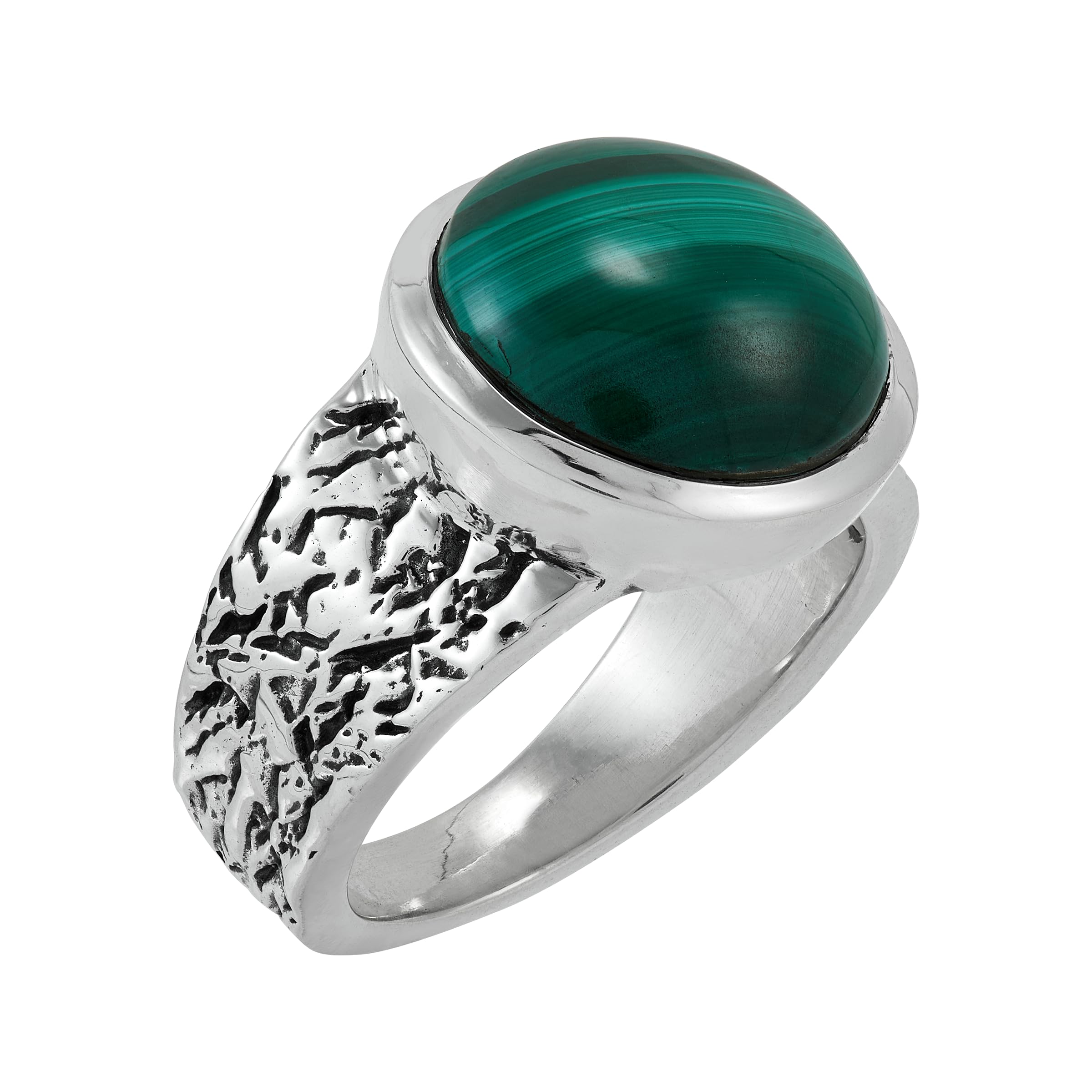 Silpada 'Shimmering Hope' Sterling Silver Malachite Ring, Size 8, Size 8