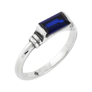 Silpada 'Mediterranean Blue' Sterling Silver Lab-Created Sapphire Ring, Size 8, Size 8