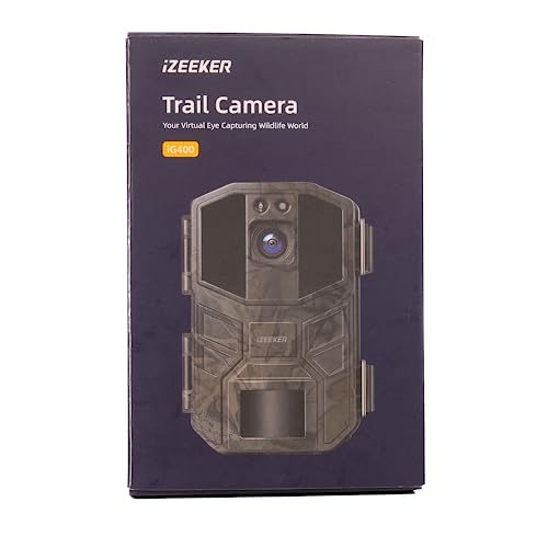 iZEEKER Trail Camera Solar, 4K 48MP Game Cameras with Night Vision Motion Activated IP66 Waterproof, 0.1s Trigger Time, High Capacity Built-in Lithium Battery for Wildlife Watching with 32GB SD Card