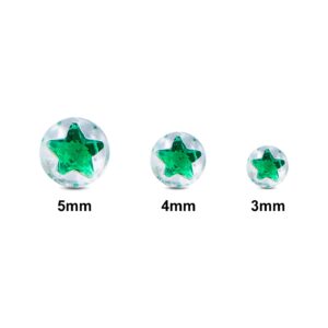 12 Pairs Plastic Earrings for Sensitive Ears, Plastic Post Stud Earrings, Star Heart Birthstone Cubic Zirconia CZ Stud Earrings for Women (Star 3mm)