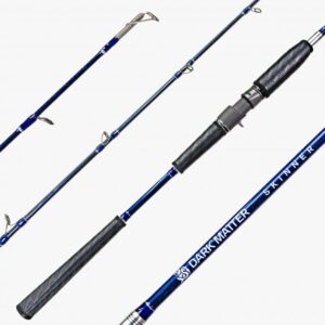 dark matter john skinner jig and bounce casting rods, metallic blue