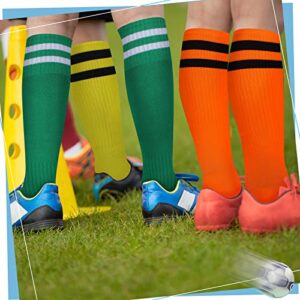 Unittype 6 Pair Rainbow Striped Knee High Socks for Women Long Socks Tube Socks Roller Skate Socks Gift