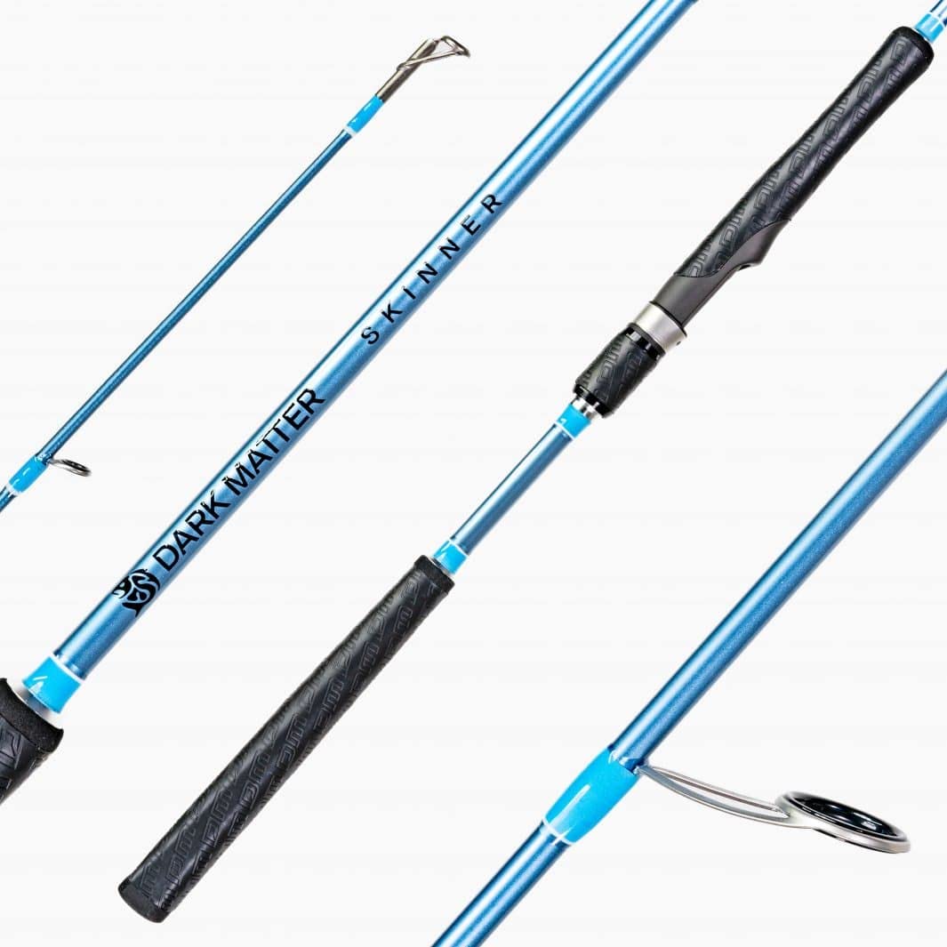 Dark Matter John Skinner Jig and Bounce Spinning Rods, Carolina Blue, 6'3"