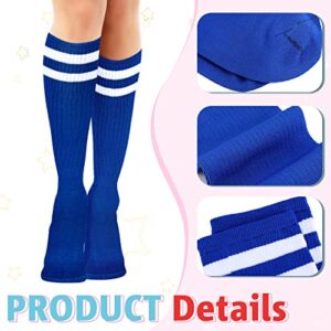 Unittype 6 Pair Rainbow Striped Knee High Socks for Women Long Socks Tube Socks Roller Skate Socks Gift