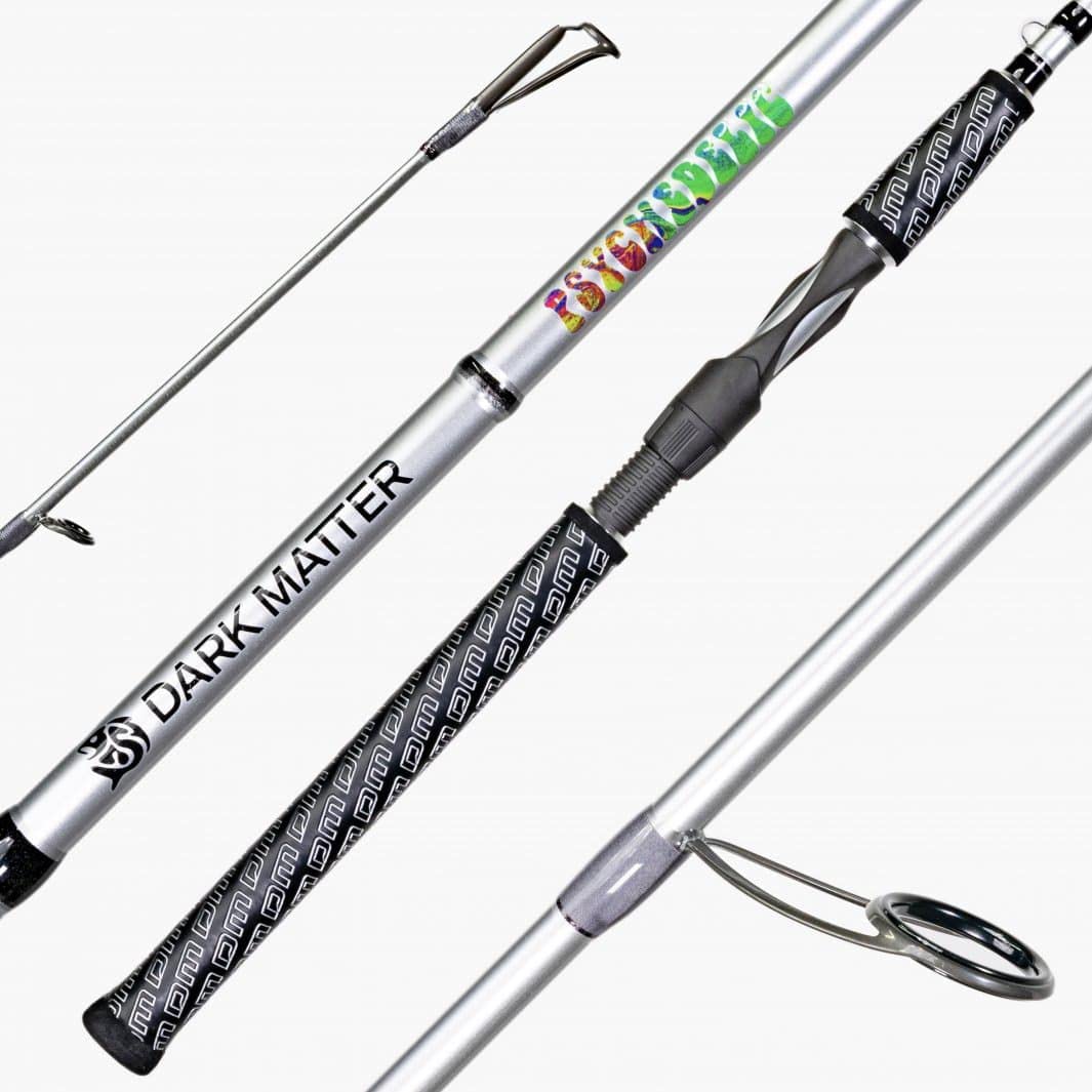 Dark Matter Psychedelic Inshore Spinning Rods, Silver