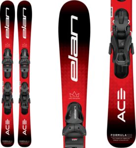 elan formula skis w/el 4.5 bindings kids sz 100cm red