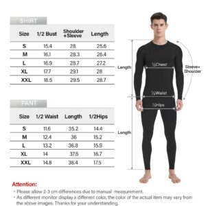 NOOYME Thermal Underwear for Men Long Johns for Men, Long Underwear Mens Base Layer Men for Cold Weather