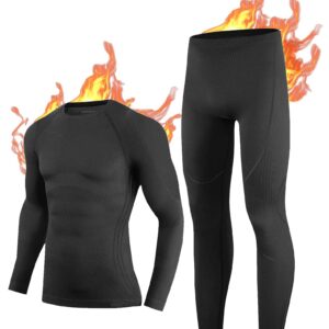 NOOYME Thermal Underwear for Men Long Johns for Men, Long Underwear Mens Base Layer Men for Cold Weather