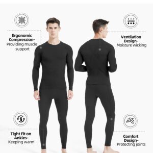 NOOYME Thermal Underwear for Men Long Johns for Men, Long Underwear Mens Base Layer Men for Cold Weather