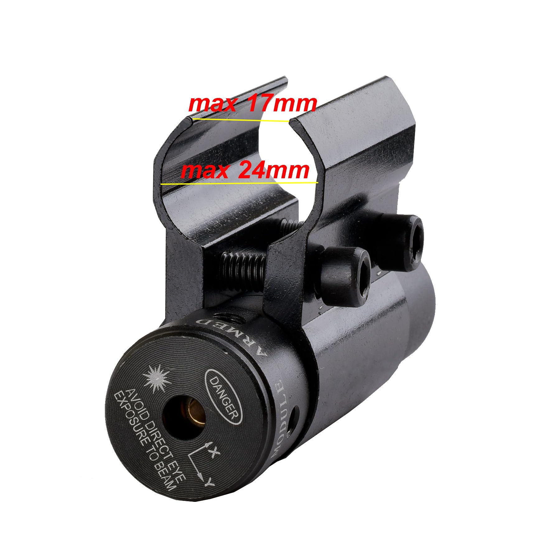 CTOPTIC Tactical Mini Red Dot Laser Sight Scope with Barrel Clamp Mount for Rifle Shot Gun