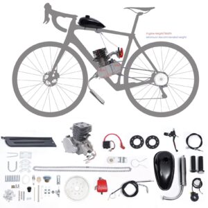 Frederimo Bicycle Motor Kit 100cc 2 Stroke Motorized Bicycle Engine Kit Air-Cooling Petrol Gas Motor Engine Kit Fit for 26''-28'' Bikes (2022)