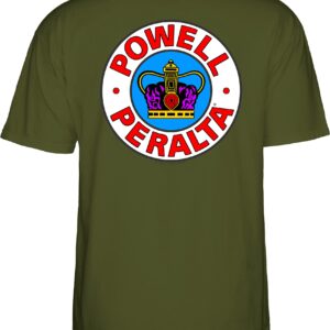 Powell Peralta Supreme T-Shirt, Military Green '2', Extra Large