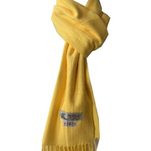 WA - Super Soft Womens Mens Luxurious Classic Fancy Cashmere Feel Wrap Scarf Soild Scarves (Soild-Yellow)