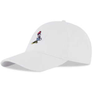 disney women's baseball cap, minnie mouse adjustable hat for adult, white, one size