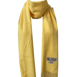 WA - Super Soft Womens Mens Luxurious Classic Fancy Cashmere Feel Wrap Scarf Soild Scarves (Soild-Yellow)