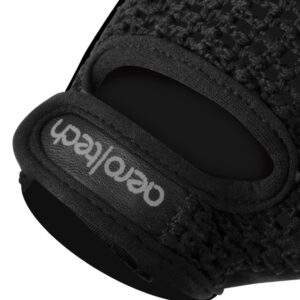 AERO|TECH|DESIGNS | Crochet Cycling Gloves | Extra Thick Gel Padded Palms | Medium | Black