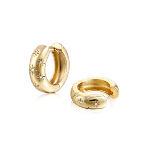 conran kremix small thick gold chunky hoop earrings diamond lightweight hoops for women