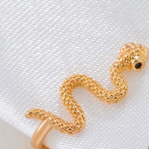 Zeshimb Snake Nose Ring Stud Tiny Clip On Nose Ring Nose Stud Faux Septum Nose Rings African Nose Cuff Gold Clip on Non Pierced Nose Ring Body Non Piercing Jewelry for Women Girls