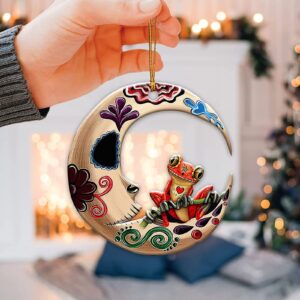 Cualque Super Cute Acrylic Swing Frog Mirror Hanging Car Interior Accessories Christmas Tree Ornament Decoration Car Decor Gift