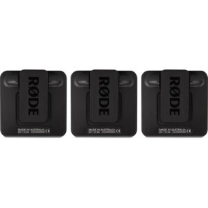 RØDE Wireless Go II Dual Channel Wireless System with Built-in Microphones with Analogue and Digital USB Outputs, with 2X Transmitter, Bundle with 2X Turnstile Audio Lavalier Microphone