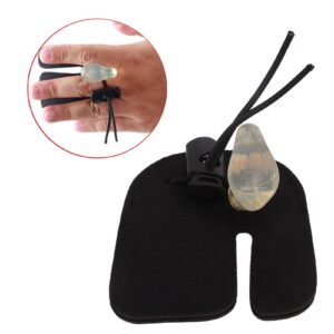 Archery Finger Guard, Archery Finger Tab Double Layer Protective Guard Pad Fingers Protector Shooting Practice Gear for Recurve Bows