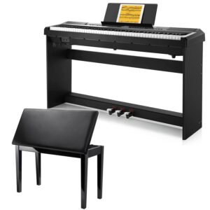 Donner DEP-20 Beginner Digital Piano + Donner Duet Piano Bench