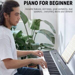 Donner DEP-20 Beginner Digital Piano + Donner Duet Piano Bench