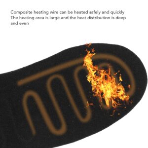 Buachois 4 Pcs Heated Socks,Electric Heated Insoles Foot Warmers USB Rechargeable,Battery Heated Socks,Winter Foot Warmer Socks for Skiing, Hiking, Cycling, Camping, Hunting, Fishing