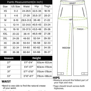 iCreek Women's Rain Pants Waterproof Hiking Pants Windproof Lightweight Over Pants Work Rain Outdoor for Golf, Fishing (Grey, Medium/31 Inseam)