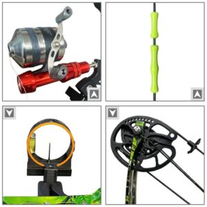 PANDARUS Bowfishing Bow Kit with Arrow Ready to Shoot Right Handed 15-45 LBS Draw Length 18"-29.5" Adjustable,Axle-to-Axle: 34.2",Complete Compound Bow Fishing Kit 2024 New（Black Left Handed）