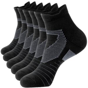 Seiciviy Mens Socks 100% Cotton Multipack Ankle Cushioned Casual Dry Control Compression Socks For Men Crew Socks