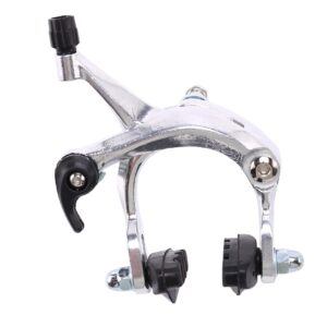 kebei Front Fixie Road Bike Cruiser Brake Set Bike Brake Kit Bike Caliper Brake Kit Side Pull Brake Set for Fixie Bike Silver