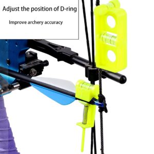 Ruiwaer Archery Level Bow Tuning and Mounting String Level Combo Plastic Arrow Level Compound Bows Tuning and Mounting String Archery Tuning Level Combo Accessory, Yellow