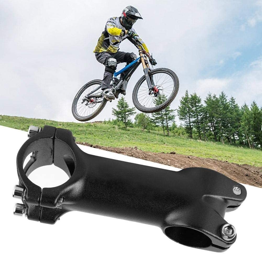 ZECHAO Adjustable Bike Stem,Bike Alunimium Alloy Handlebar Stem 31.8mm for Most Bike, Road Bike, Mountain, BMX, Cycling Bike Stem (Color : Black, Size : 31.8 * 60mm)