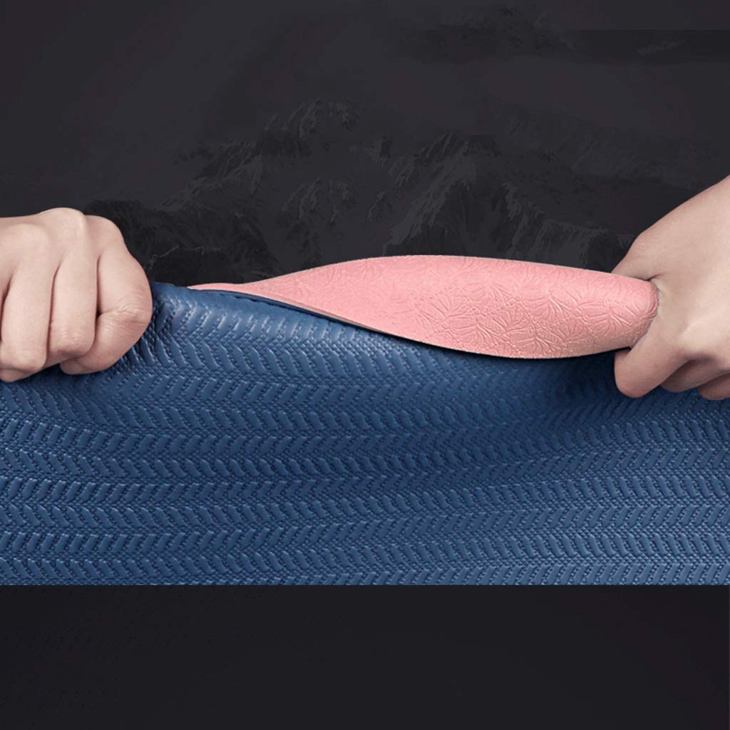 unband Yoga Mat Female Widened Thickened Beginner Sports Yoga Blanket Lengthened Non-Slip Fitness Home Mat Fitness Mat Fashion (Color : A, Size : 183cm*68cm*8mm)