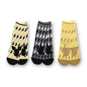 Pokémon Center: Pichu, Pikachu & Raichu Ankle Socks (3 Pairs) (One Size-Adult)