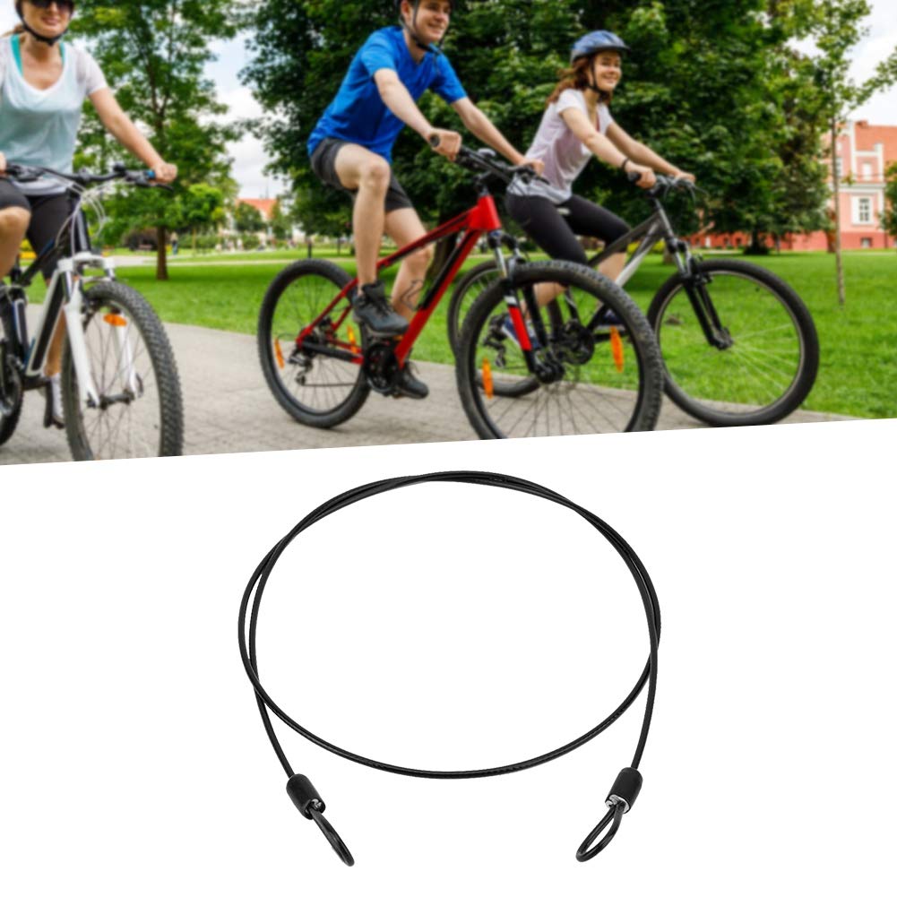 Steel Wire Lock Line, Cycling Sports Internal Steel Wire and External Plastic Security Loop Cable Scooter Lock(Silver)