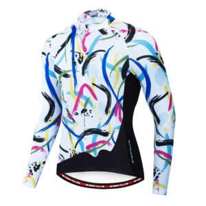 Vgowater Men's Thermal Fleece Long Sleeve Cycling Jersey Soft Bicycle Jacket (Arbitrarily, 3XL)