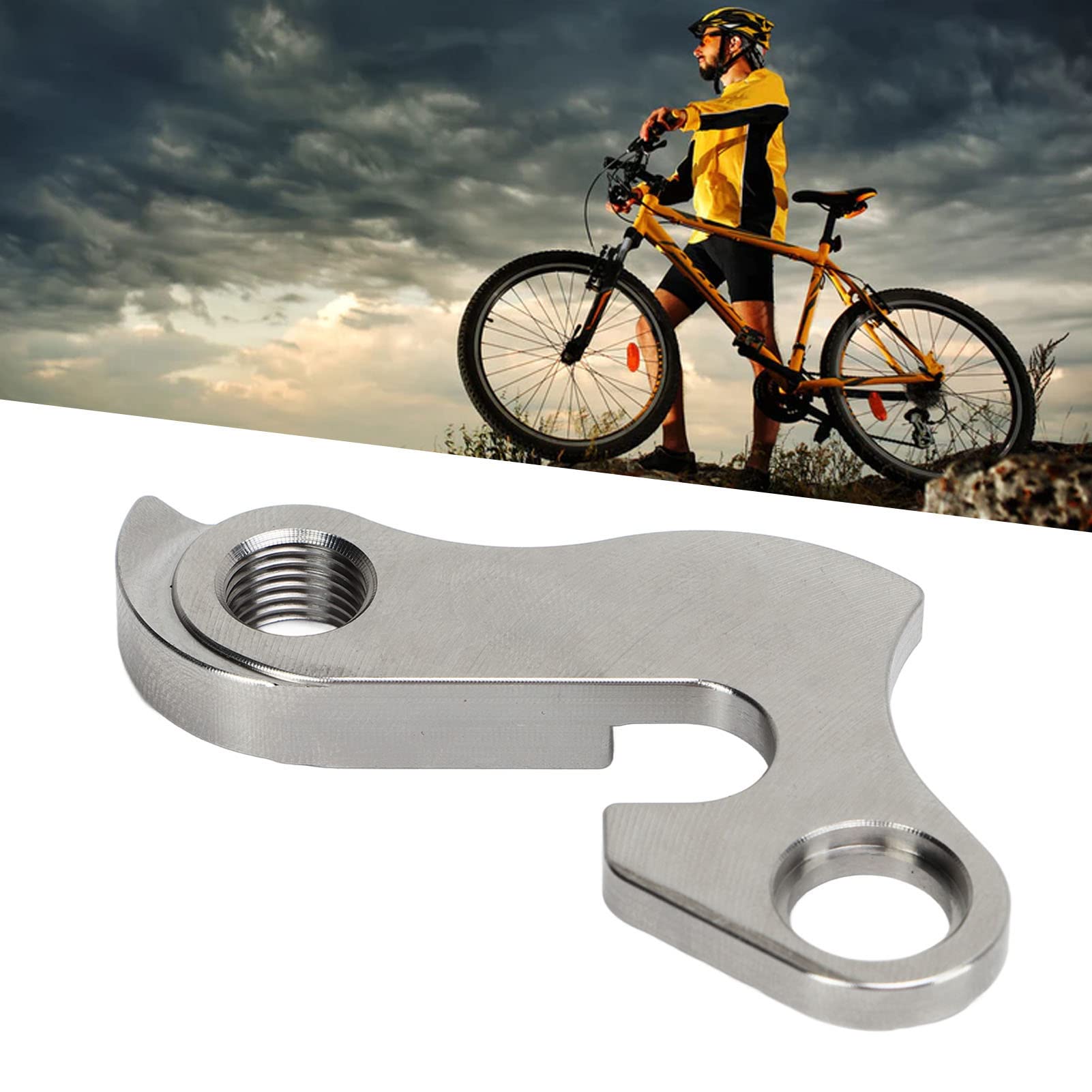 Tissting Universal Bike Rear Derailleur Hanger, Bike Tail Hook with Screw, Stainless Steel Bike Derailleur Hanger Frame Gear Tail Hook for Mountain Road Bikes