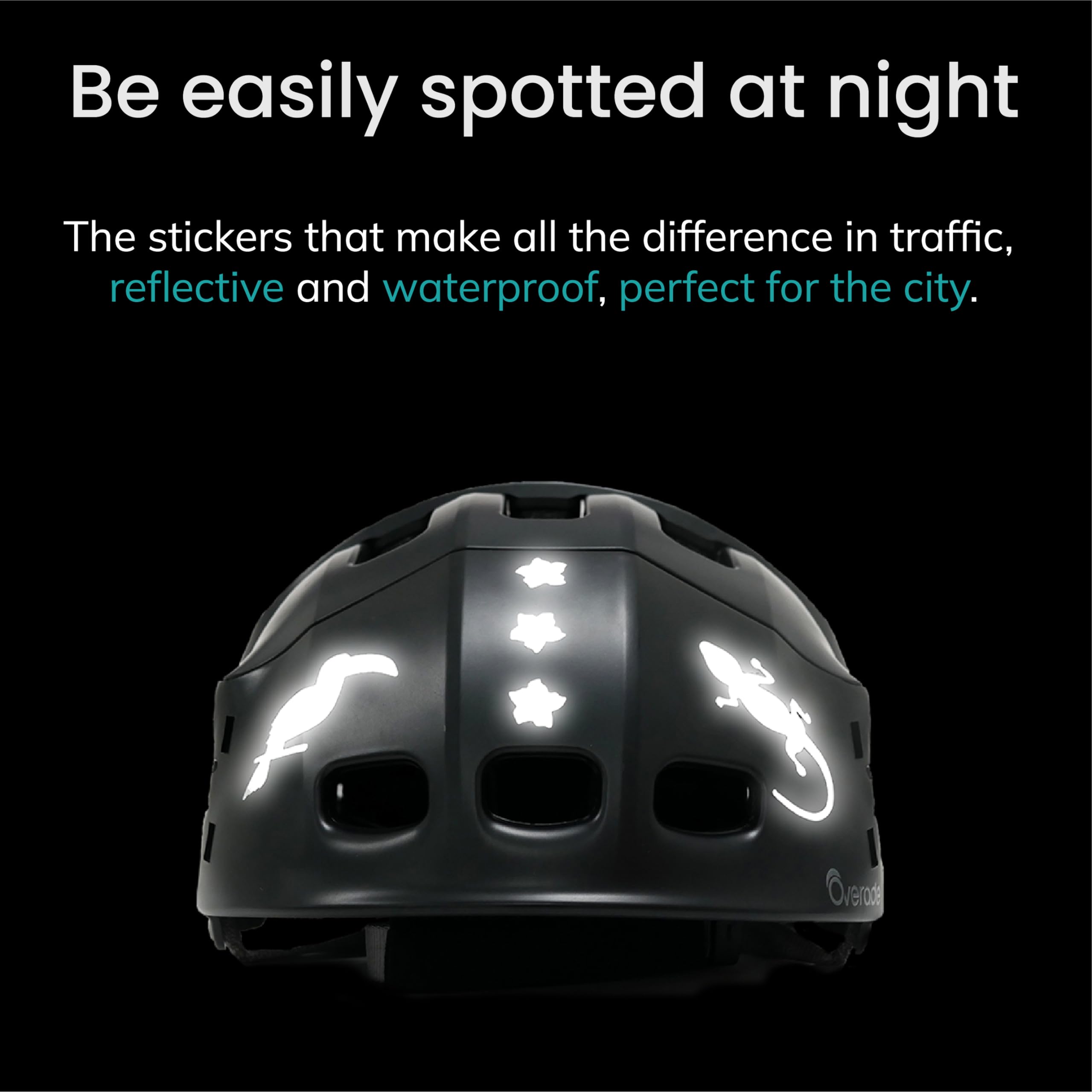 Overade Reflective Stickers for Bicycle Helmet (Nature)