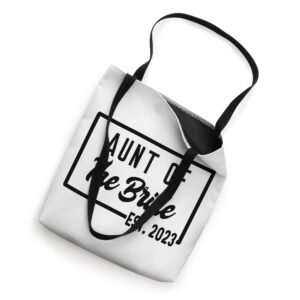 Aunt of the Bride Est 2023 Established Cute Party Shower Tote Bag