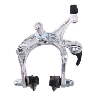 kebei Front Fixie Road Bike Cruiser Brake Set Bike Brake Kit Bike Caliper Brake Kit Side Pull Brake Set for Fixie Bike Silver