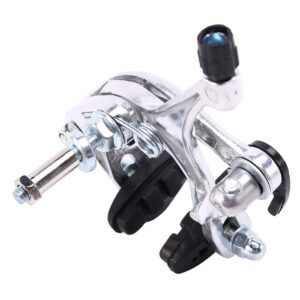 kebei Front Fixie Road Bike Cruiser Brake Set Bike Brake Kit Bike Caliper Brake Kit Side Pull Brake Set for Fixie Bike Silver