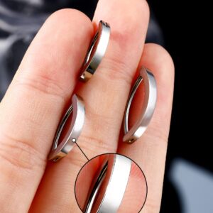 Melighting Titanium Belly Button Rings for Women 14G Belly Rings Clicker G23 Belly Piercing Hoop Reverse Curved Belly Barbell Navel Barbell Body Piercing Jewelry