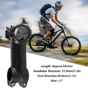 ZECHAO Adjustable Bike Stem,Bike Alunimium Alloy Handlebar Stem 31.8mm for Most Bike, Road Bike, Mountain, BMX, Cycling Bike Stem (Color : Black, Size : 31.8 * 60mm)