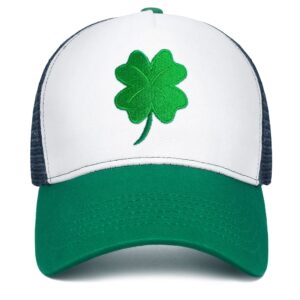 st. patrick's day clover baseball cap adjustable trucker hat fashion dad hat sports hat st. patrick’s day gift