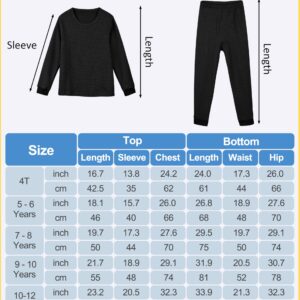 Resinta 3 Sets Boys Waffle Thermal Underwear Set Soft Winter Waffle Thermal Top and Bottom Long Johns Cotton Base Layer