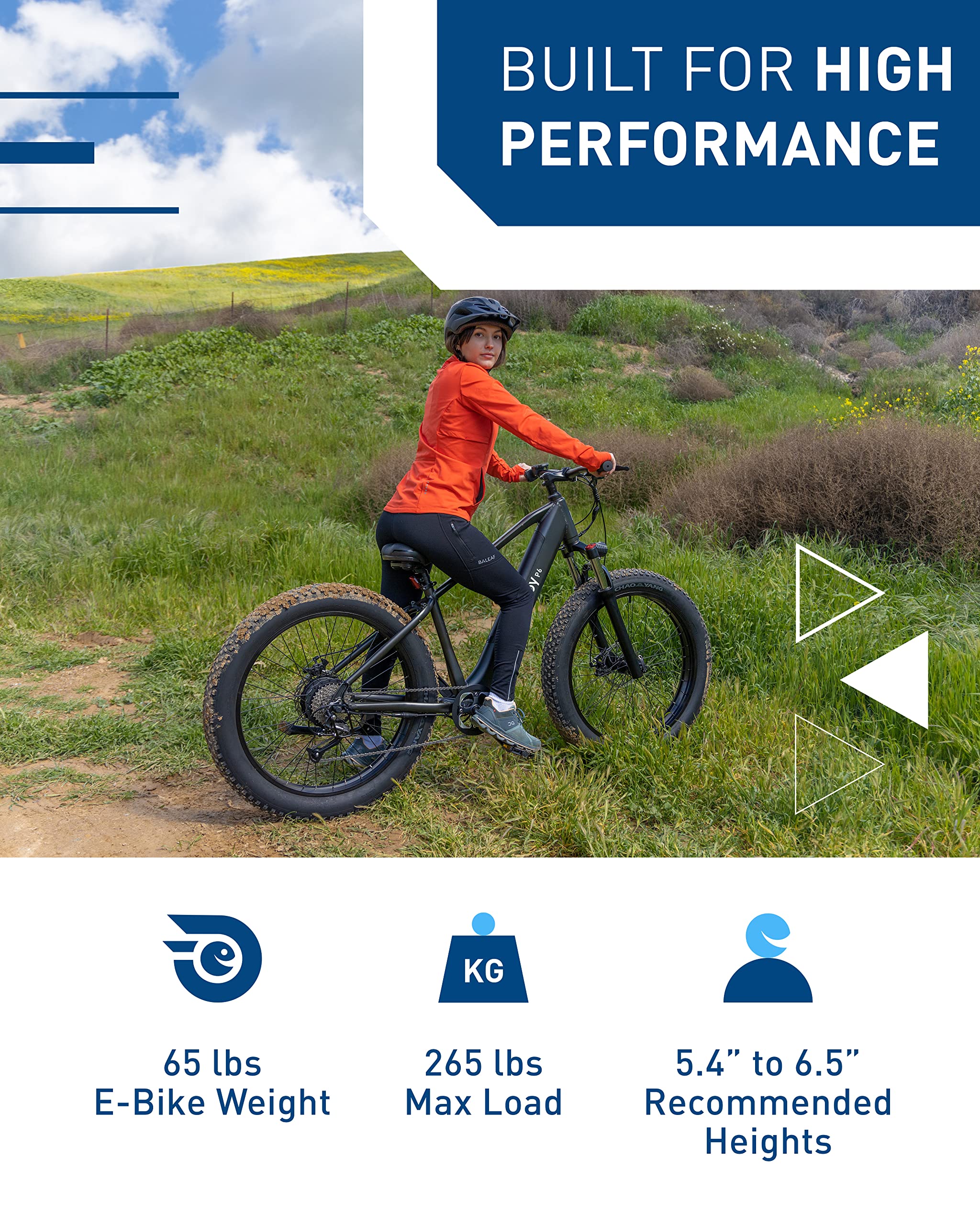 Hiboy P6 Electric Bike for Adults, 28MPH 62.1Miles Range 750W Motor 48V 13Ah Removable Battery Ebike, 26” x 4.0" Fat Tire Electric Mountain Bicycle, Shimano 9 Speed, Hydraulic Suspension, UL Certified